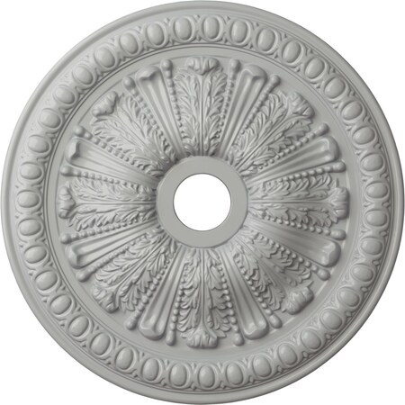 Ekena Millwork Tomango Egg & Dart Ceiling Medallion (Canopies up to 6 3/4"), 27 7/8"OD x 3 7/8"ID x 2 1/2"P, Frost CM27TOFRF